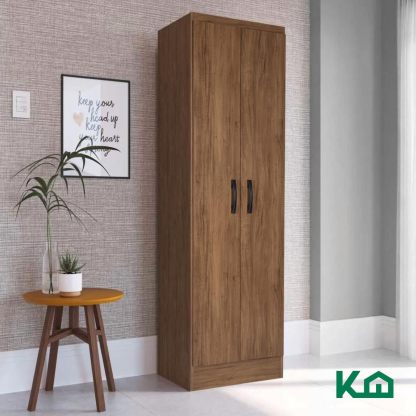 Kingshouse | Ropero De 6 Puertas con 2 Cajones – Color Café – Barra para Colgar – Estructura MDP – Mueble Organizador De Ropa – Armario para Casa, Recámara y Hogar