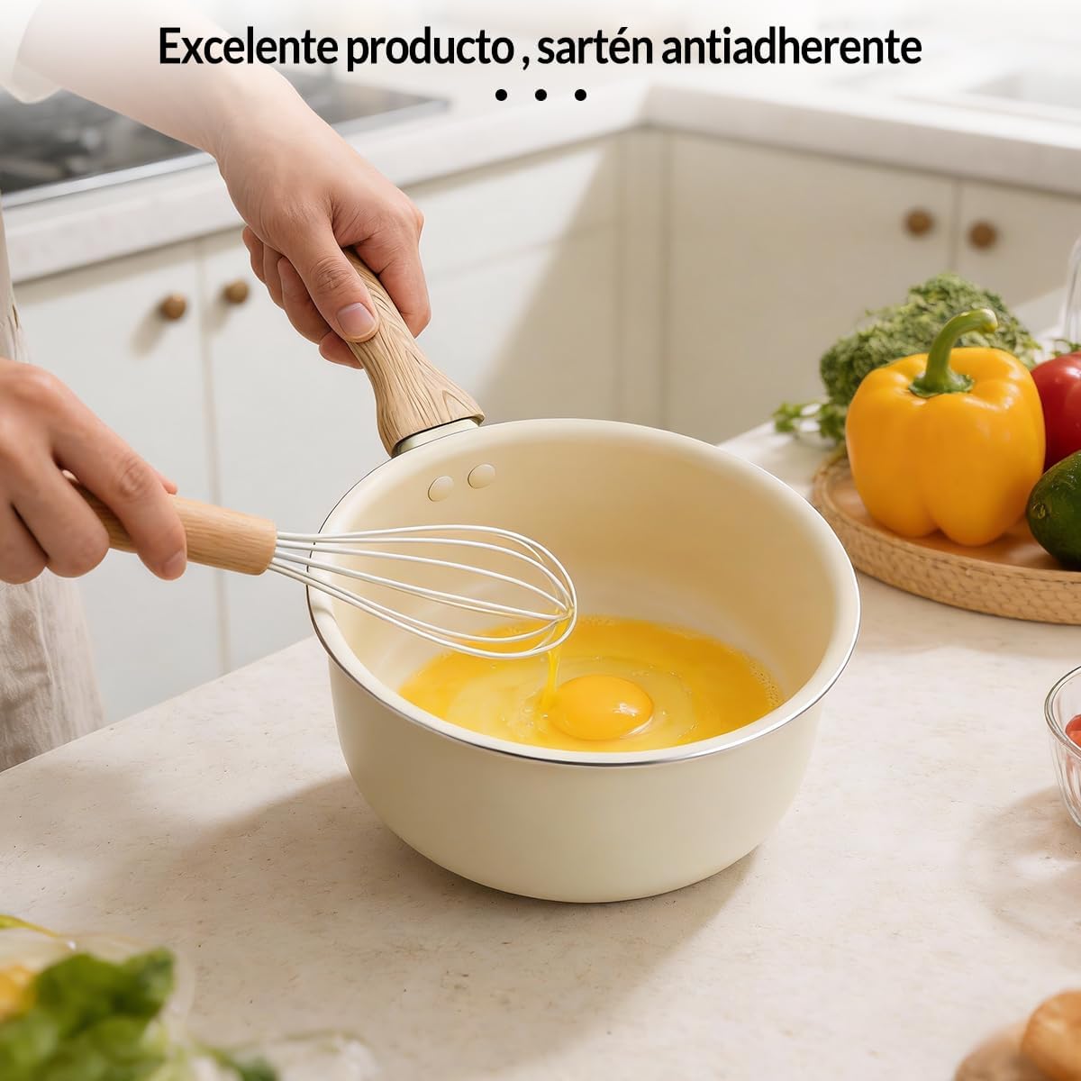 Sartenes Antiadherentes 18 Piezas, Bateria de Cocina, Juego de Sartenes de Induccion, Juego de Ollas y Sartenes, Fácil Limpieza, con Sartenes libres de PFOS y PFOA, Apto Para Todas Las Estufas