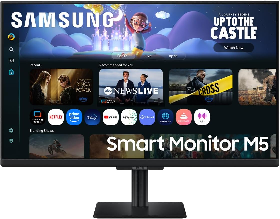 Samsung Smart Monitor LS27FM500ELXZX 27" FHD 60Hz, Panel VA, TV Plus, Resolución FHD, Tiempo de Respuesta 4ms (GTG), Brillo 200 CD/m