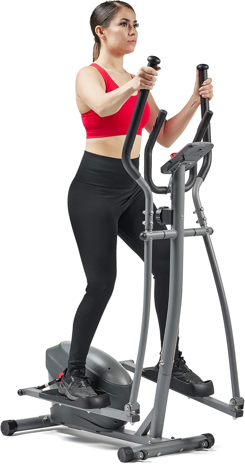 Sunny Health & Fitness Máquina Elíptica para el Hogar, Entrenador Cruzado de Cuerpo Completo con Resistencia Magnética Silenciosa, Cardio de Bajo Impacto, Bluetooth SunnyFit App Opcional