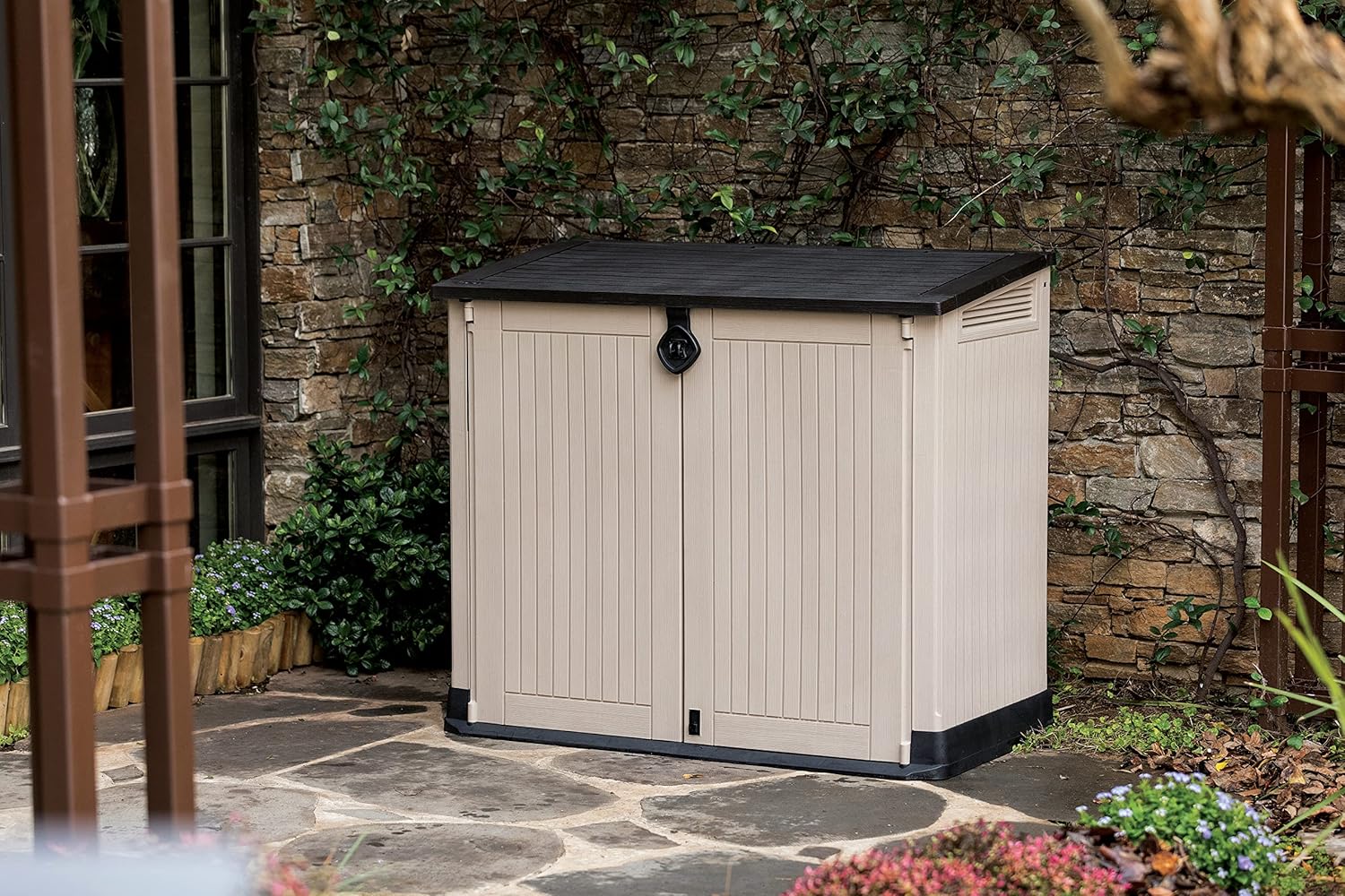 Cobertizo de Almacenamiento Sio Midi, Color Grafito, 880 litros, Caja para almacenar, Exterior