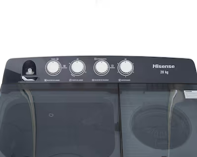 Lavadora Hisense Dos Tinas WSA2001P 20 kg Blanca