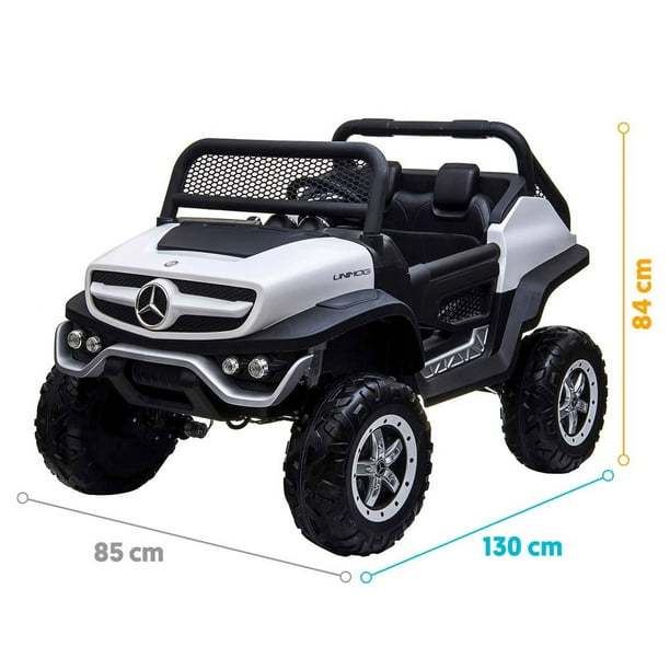 Montable Eléctrico Mercedes Benz Unimog Blanco