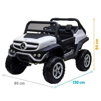 Montable Eléctrico Mercedes Benz Unimog Blanco