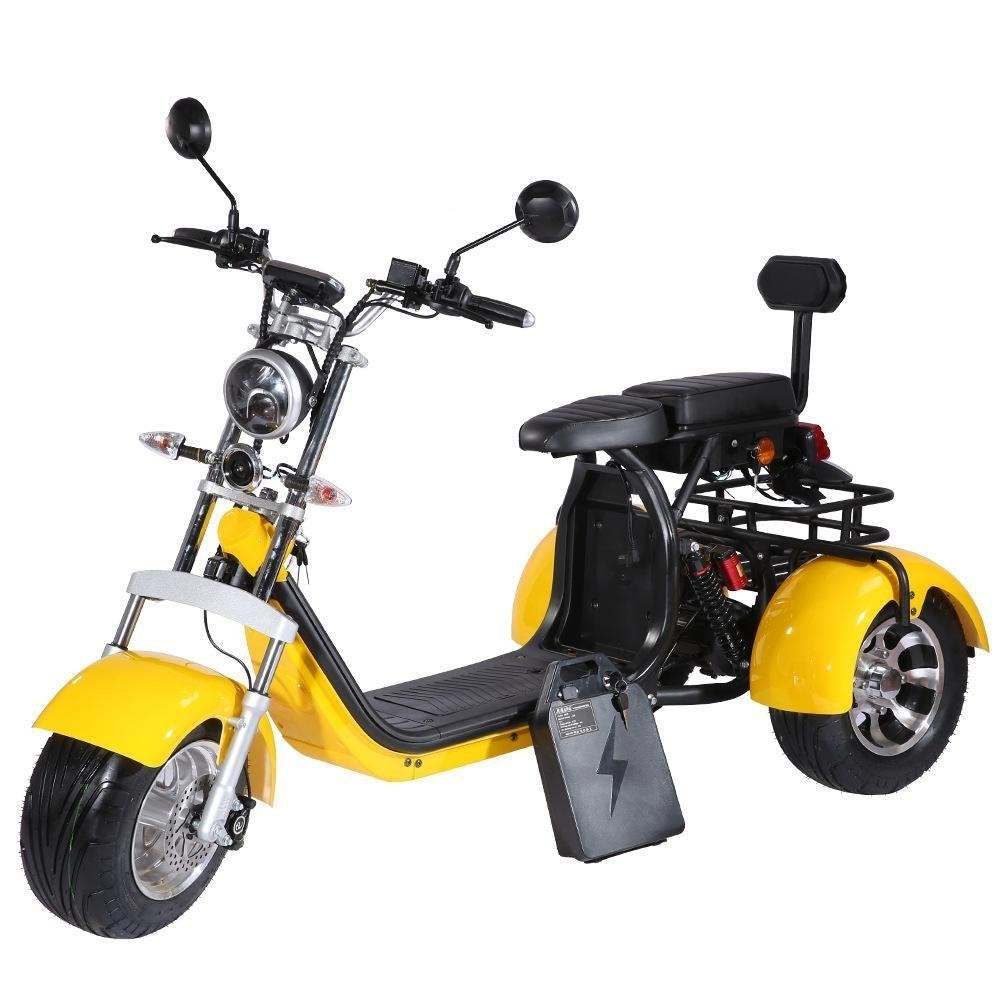 Motocicleta eléctrica de la vespa eléctrica adulta de 3 ruedas con el asiento del pasajero