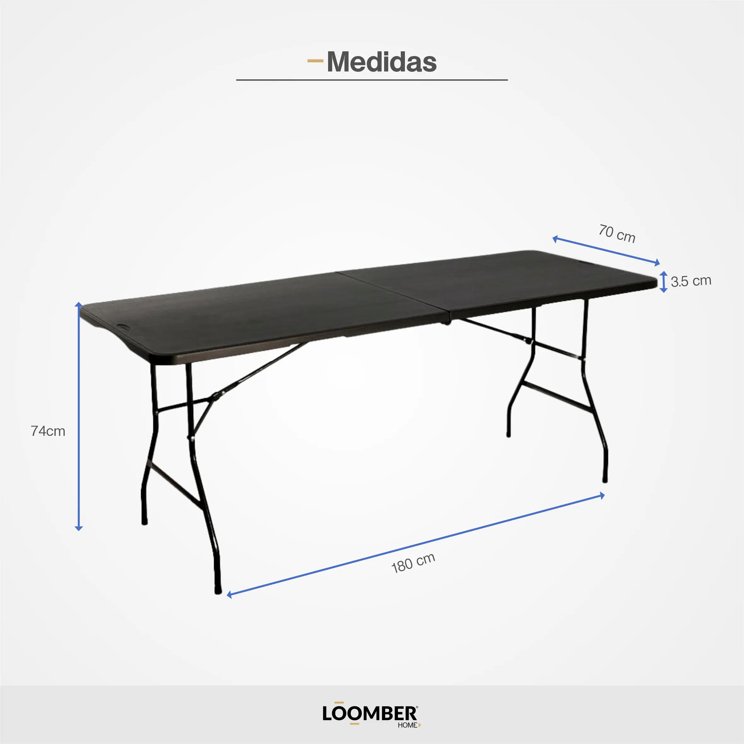 Paquete de 4 Mesas Plegables Blancas 180 cm para Eventos y Fiestas Cómodas y Prácticas