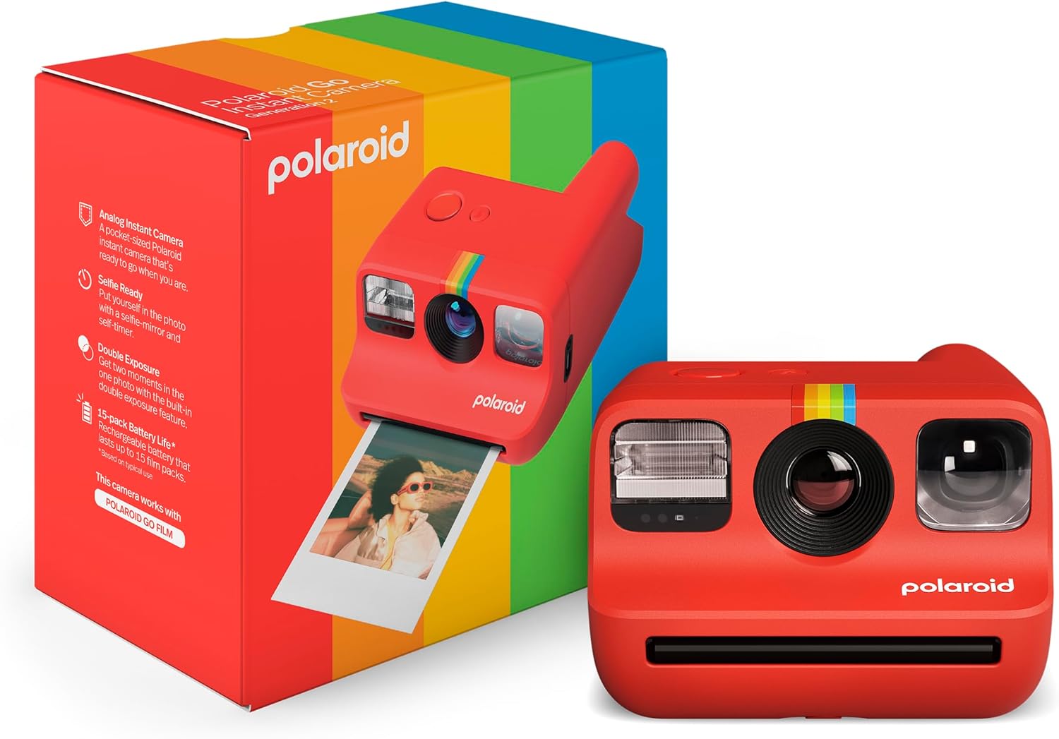 Polaroid Go Generation 2 - Mini cámara instantánea + Paquete de película (16 Fotos Incluidas) - Blanco (6282)