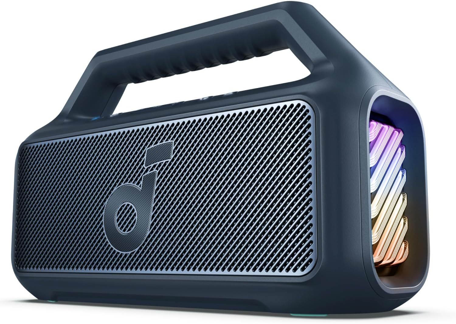 Soundcore Boom 2 bocina, 60W RMS y Tecnología BassUp, 24 Horas de reproducción, Sincroniza +100 Altavoces, IPX 7 y flotación, Altavoz Inalámbrico, Portátil Bluetooth, Party Box
