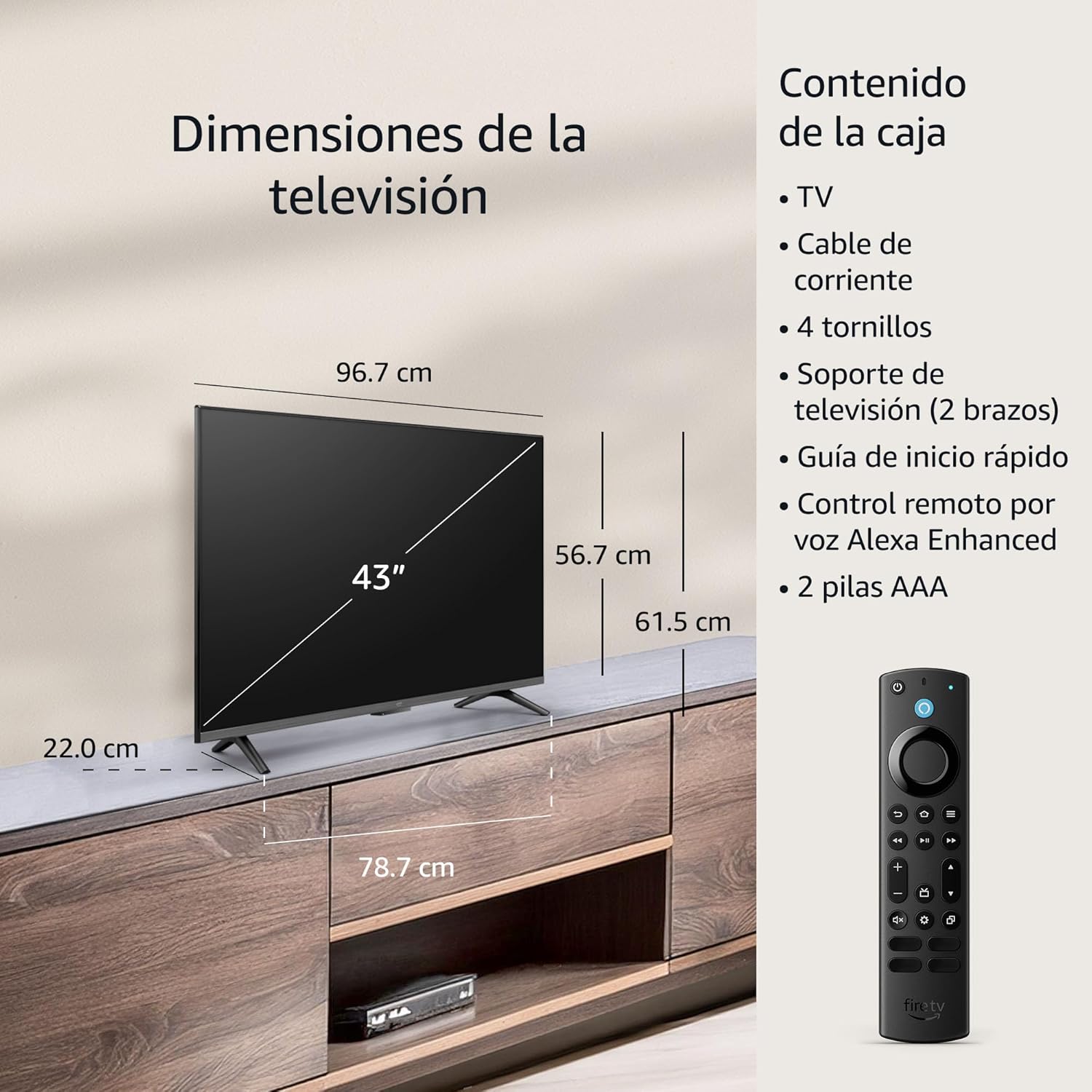 Televisión inteligente Amazon Fire TV Serie 4 de 50” en 4K UHD (modelo más reciente)