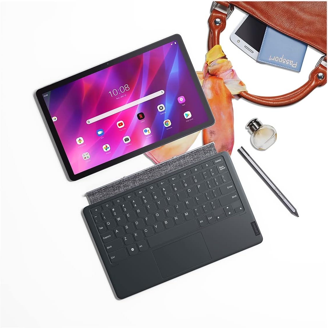 Lenovo Tab P11 Plus (1ª generación) - 2021 - Tablet - Batería de larga duración - LCD de 11 pulgadas - Procesador MediaTek Octa-Core - Memoria de 4 GB - Almacenamiento de 128 GB - Android 11 - Bluetooth y Wi-Fi, Gris