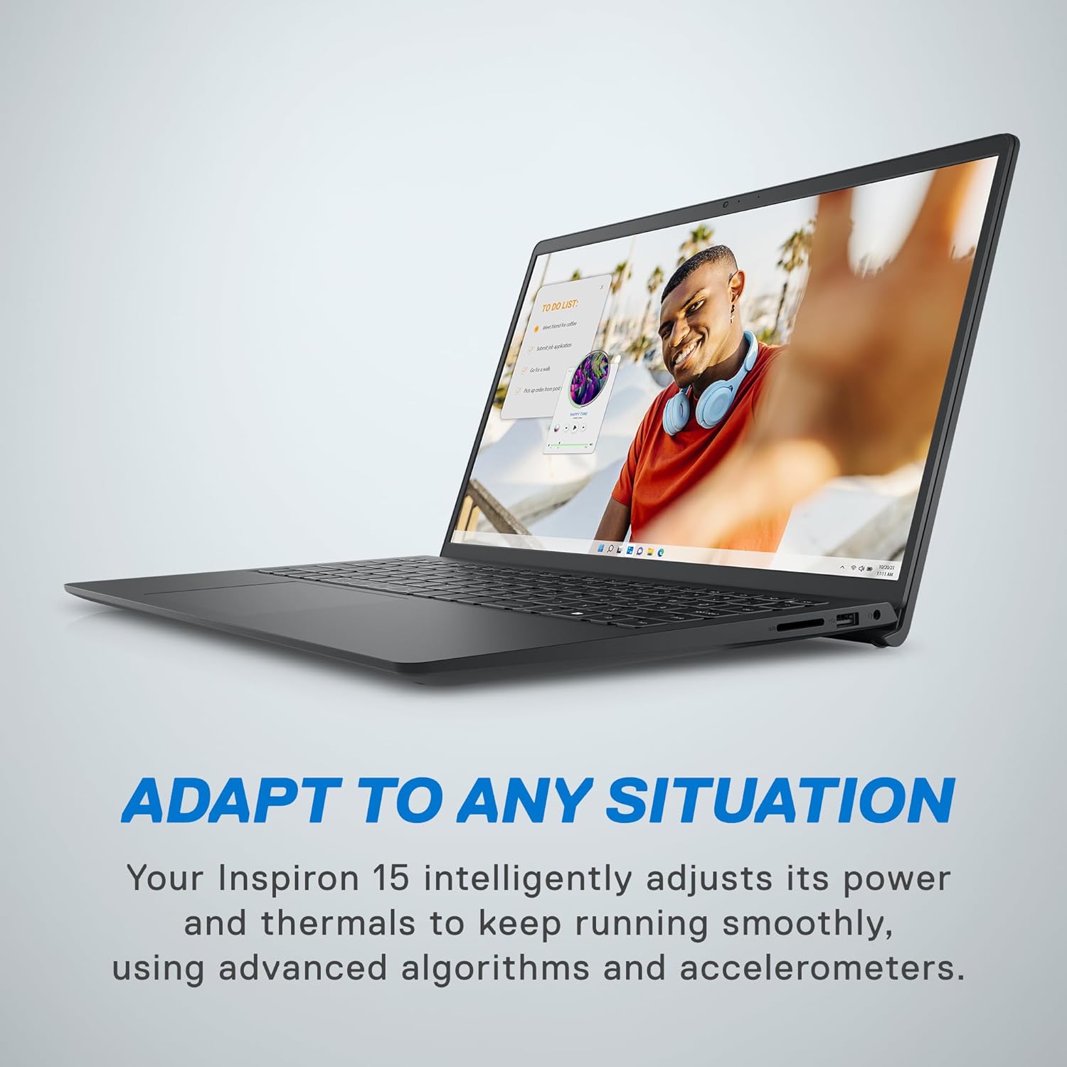 Dell Inspiron 15 3535 - visualización FHD de 15,6" (1920 x 1080), procesador AMD Ryzen 5 7520U, 8GB DDR4 RAM, 512GB SSD, AMD Radeon Graphics, Windows 11 Home, 6 meses de migración, negro carbón
