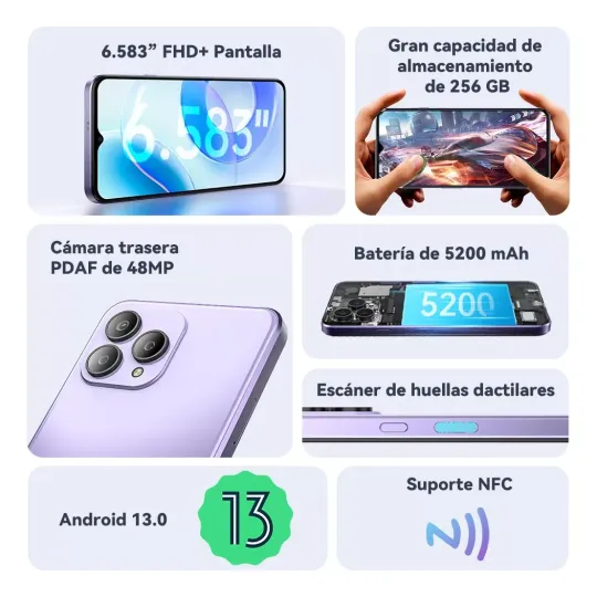 Celular Cubot P80 Dual Sim 256 Gb Global 8 Gb Ram 5200mah Android 13