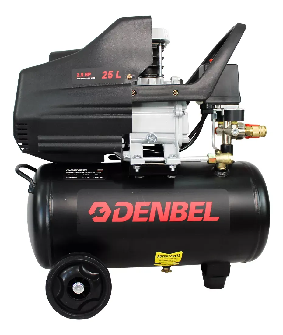 Compresor De Aire Eléctrico 2.5 HP Con Pistola De Gravedad 110v Tanque