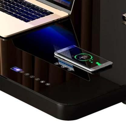 Escritorio Sam's Club con Cargador Inalámbrico GSA-25389LSF Negro