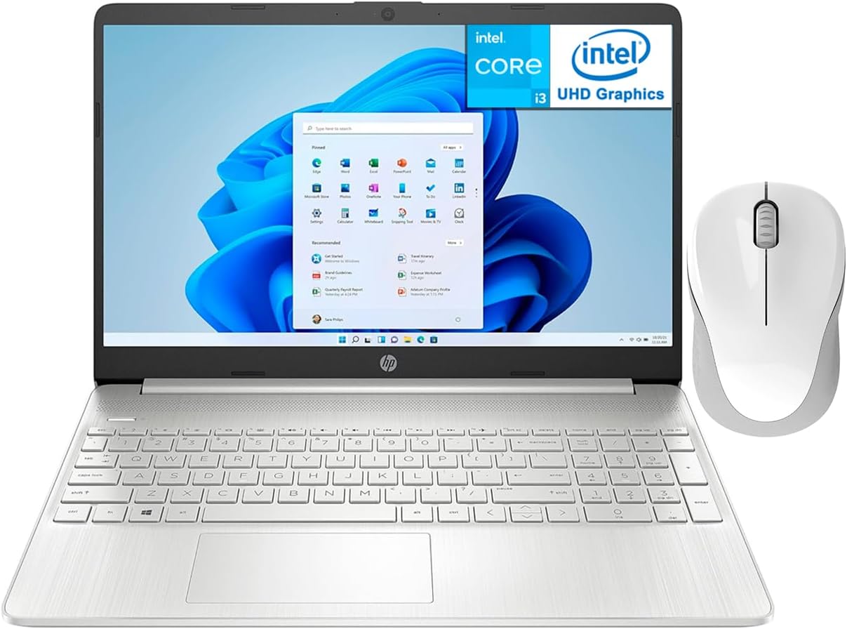 HP Laptop 15 Intel Core i5 1235U 16GB RAM 256GB SSD 15.6" Windows 11 Home Teclado en Ingles + Mouse DXT