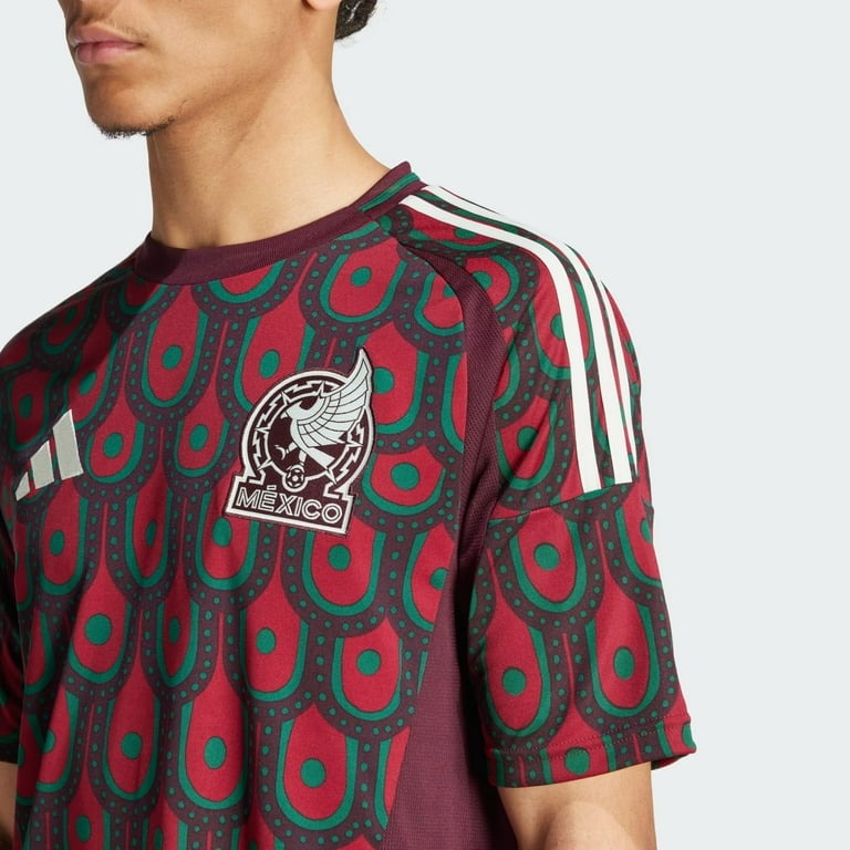 Jersey Playera Adidas de La Seleccion Nacional de Mexico Visitante Tinto Para Hombre（conjunto de 3 piezas）