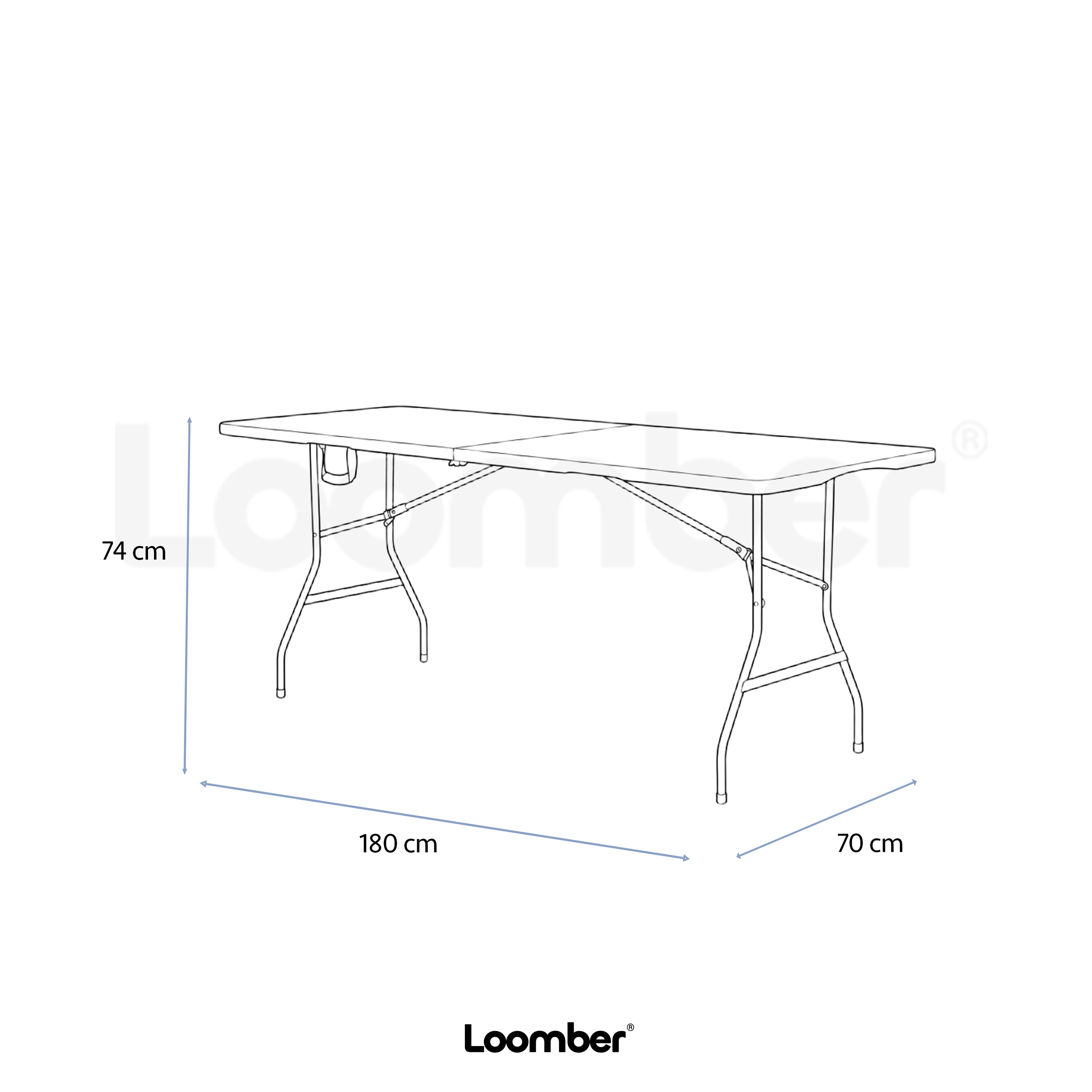 Combo Toldo Blanco 3x3 + 2 mesas plegables negras verona 1.80