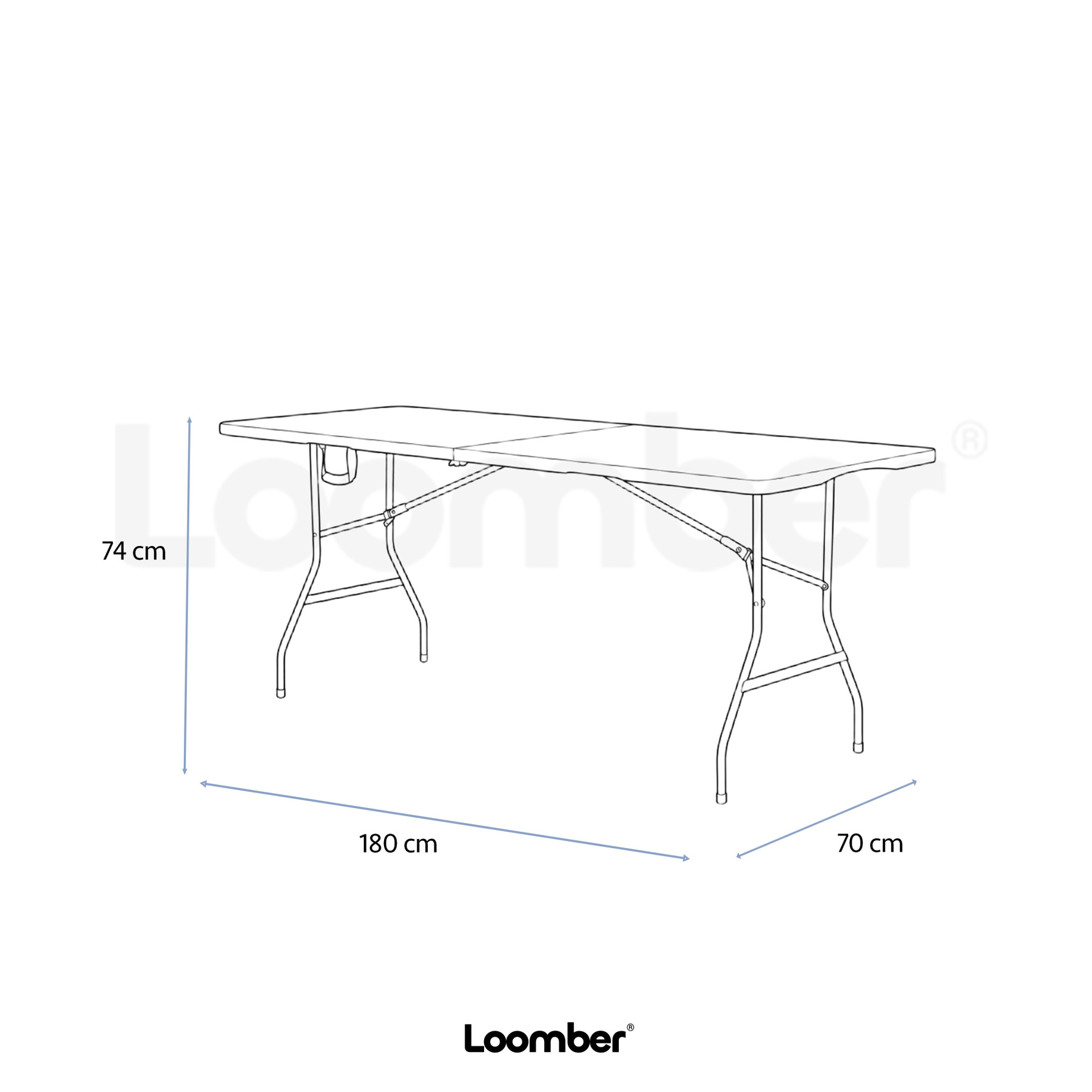 Combo Toldo Blanco 3x3 + 2 mesas plegables negras verona 1.80