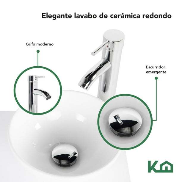 Mueble Kit Para Baño Gabinete Organizador Lavamano Monomando blanco