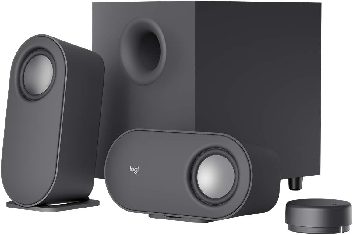 Logitech Z407 Bocinas Bluetooth para Ordenador con Subwoofer y Control inalámbrico, Sonido inmersivo, Audio Premium con Varias entradas, Altavoces USB - Negro