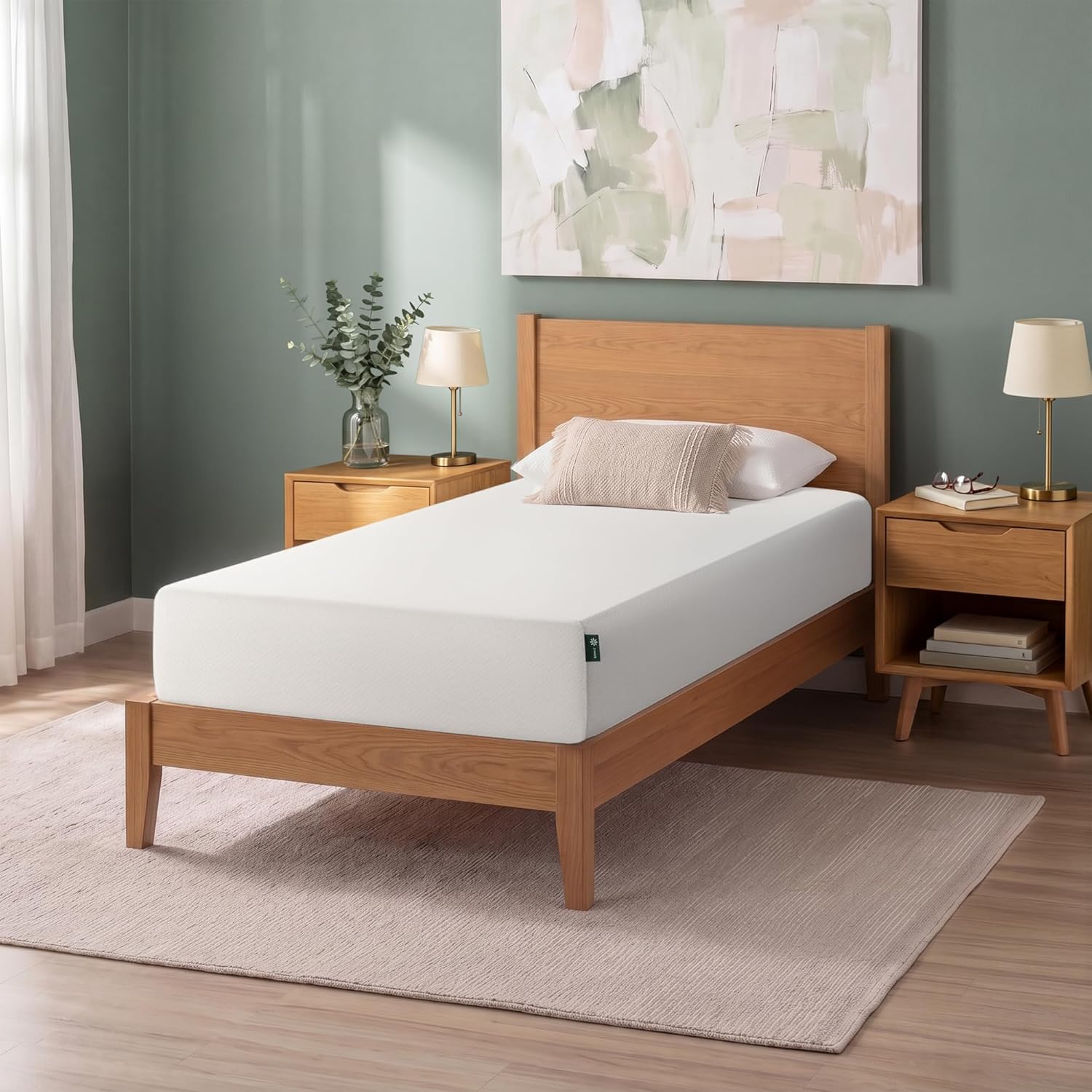 Zinus Colchón de Espuma Viscoelástica Green Tea, Medio, MATTRESS