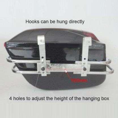 zolyet Alforjas rígidas para Motocicleta, Caja de Almacenamiento Lateral Universal, baúl Trasero con luz y Cerradura, 1 par Negro