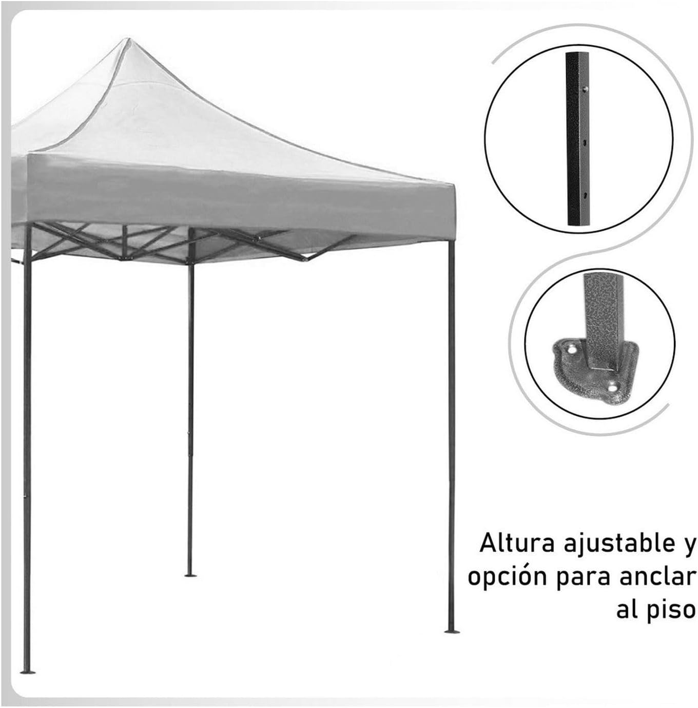 RACK & PACK Carpa 3x3 para Exteriores Lona Jardin Toldo Retractil Estructura de Acero Plegable 3 Ajustes de Altura Impermeabilidad 600D Premium Campismo Facil Armado Fiesta Reunión (Verde)