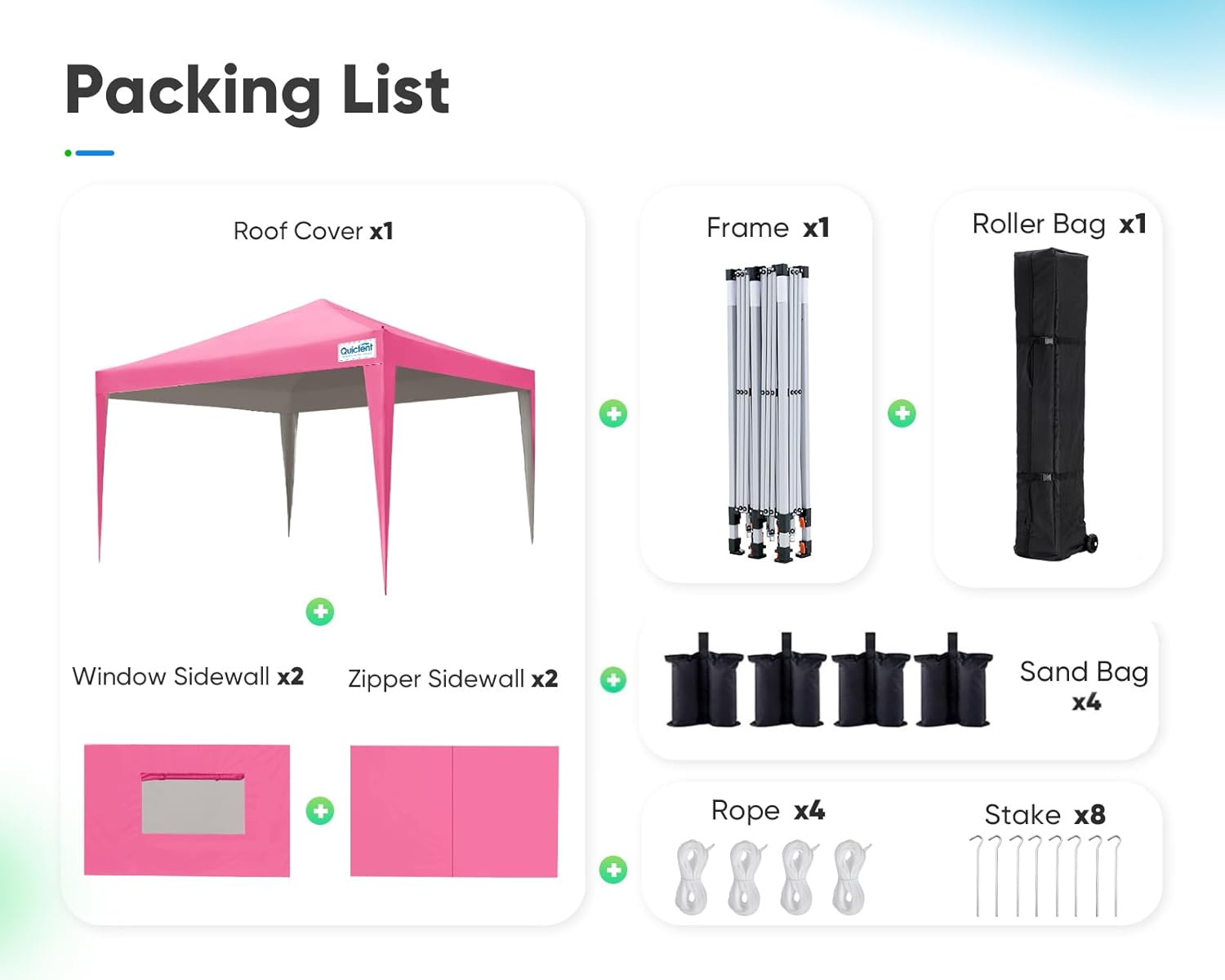 Quictent - Tienda de campaña desplegable de privacidad de 10 x 10 pulgadas con paredes laterales y ventanas ventiladas enrollables, configuración para una persona, fácil refugio para eventos