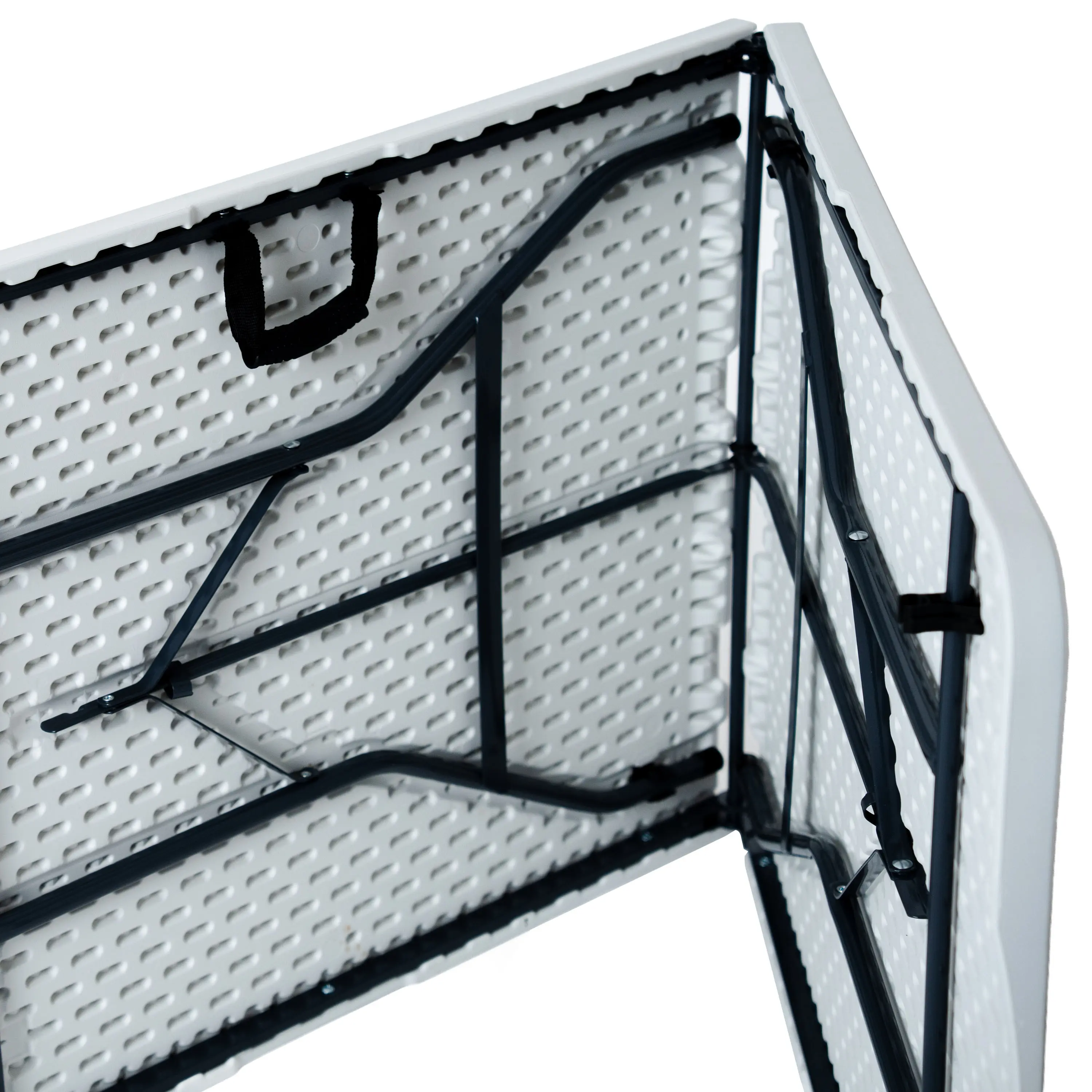 Paquete de 4 Mesas Plegables Blancas 180 cm para Eventos y Fiestas Cómodas y Prácticas