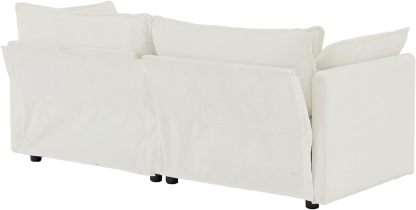 Neylory - Sofá de dos plazas con 2 almohadas para sala de estar, recámara, departamento, 2 plazas de felpilla para asiento profundo