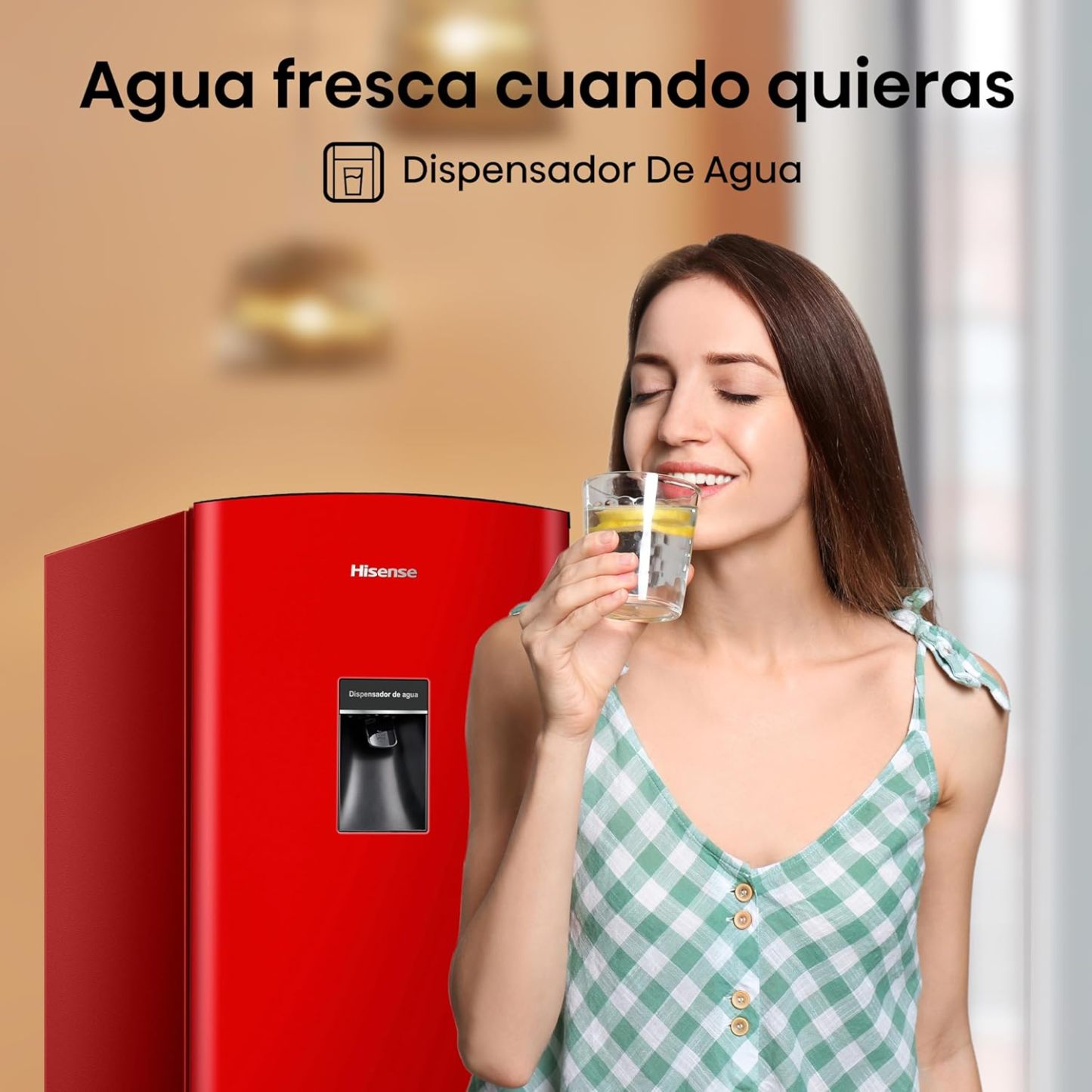 Hisense RR63D6WBX Refrigerador 6.3 Pies con Dispensador de Agua Negro