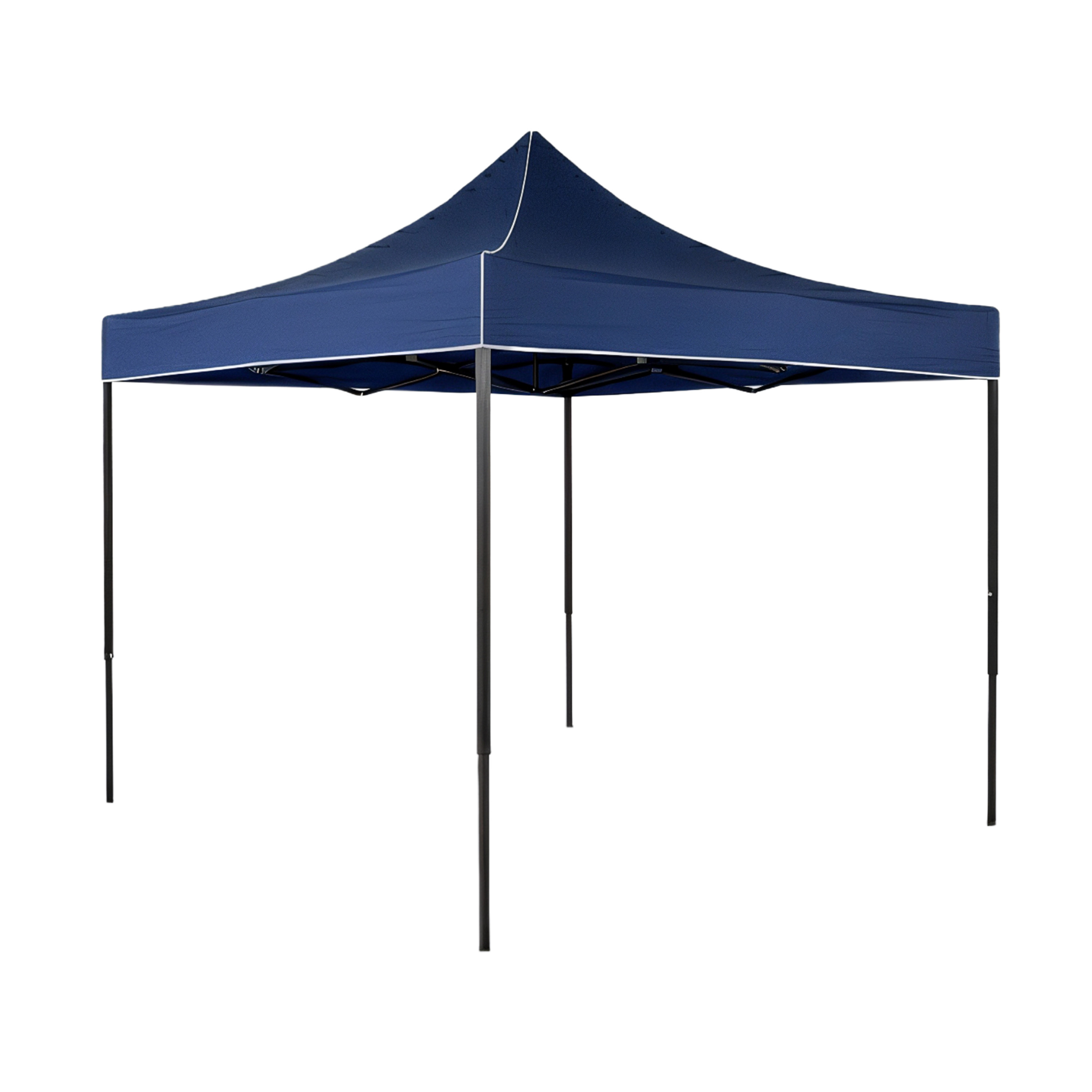 Combo Toldo Blanco 3x3 + 2 mesas plegables negras verona 1.80