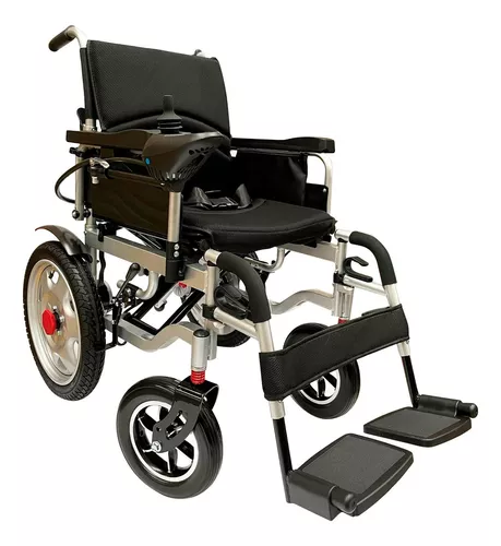 Silla De Ruedas Eléctrica Todo Terreno Neumática Infinity, Plegable, Color Negro, Ambidiestra