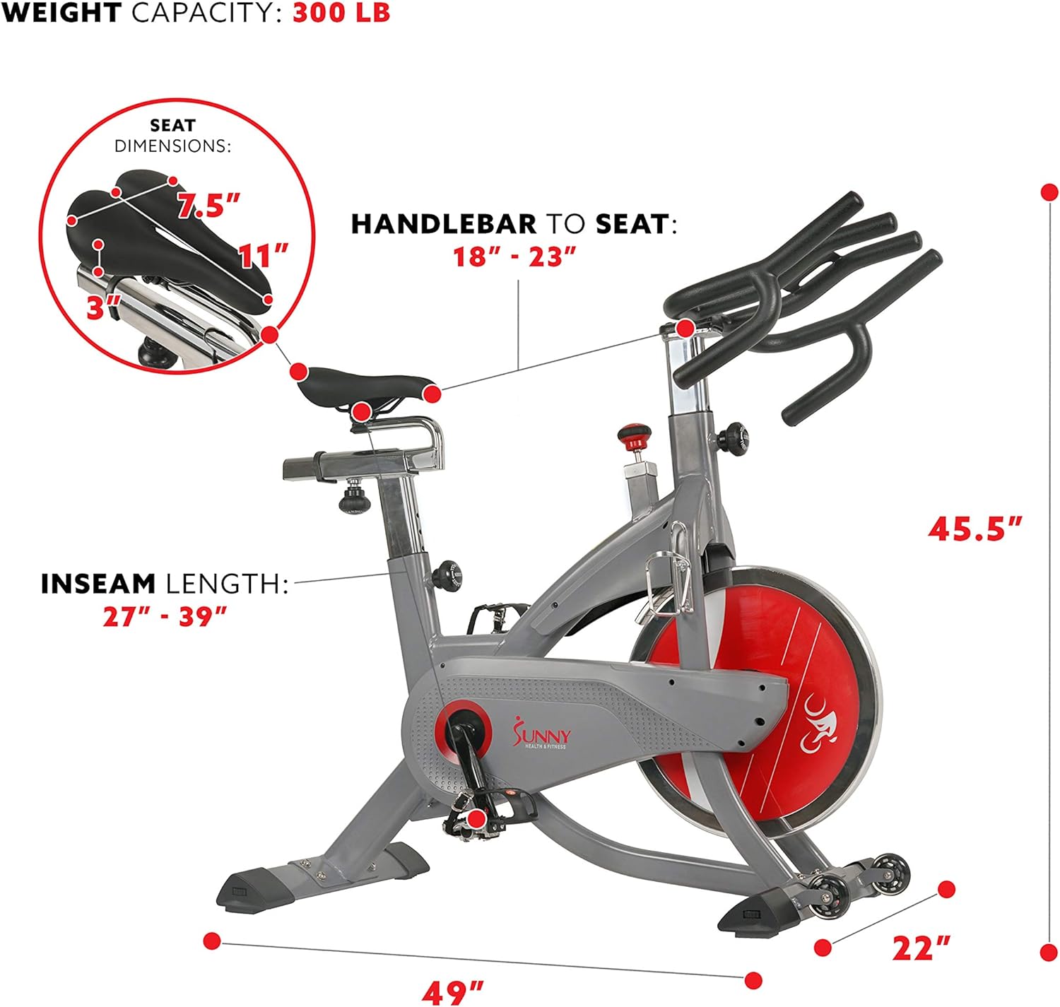 Sunny Health & Fitness AerPro Ciclismo Indoor