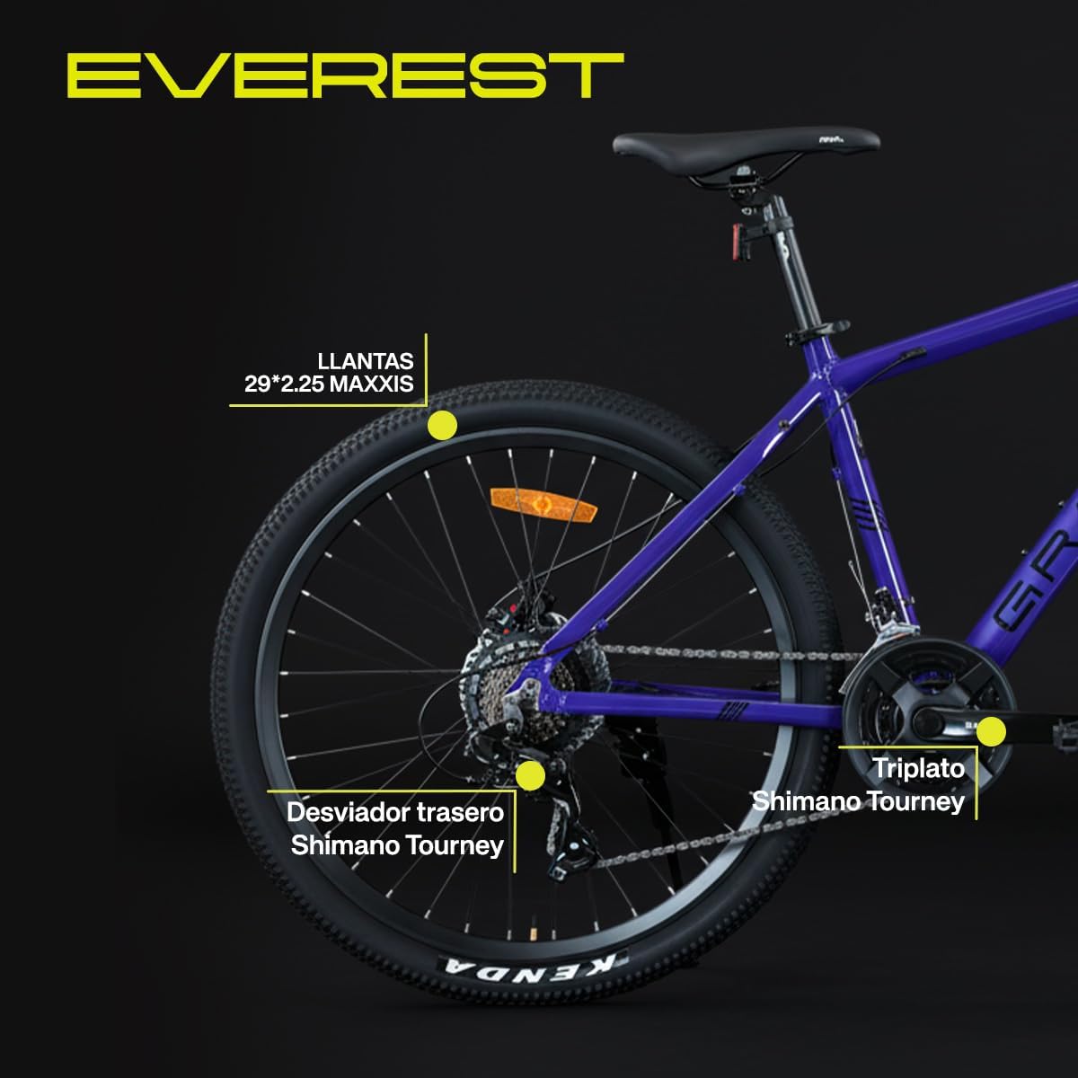 GRAVEL | Mountain Bike Everest MTB - Bicicleta Rodada 29 - Bicicleta de Montaña | Diseño Aerodinámico con 21 Velocidades Shimano y Frenos de Disco