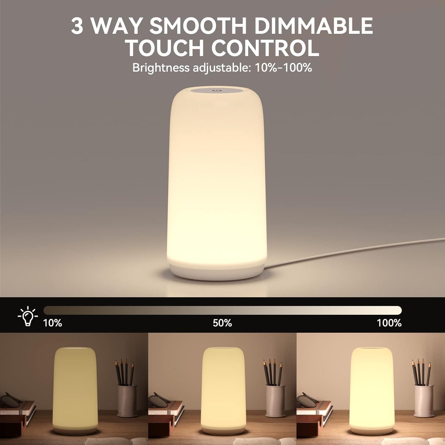 Touch Bedside Table LED Lamp
