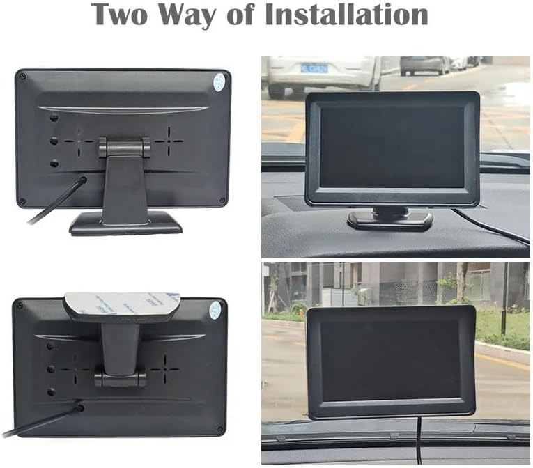 4.3 Inch TFT LCD Car Monitor Vehicle Rear View Reverse Backup Car LED Camera Video Parking System for Cars,Trucks,Pickups,Suvs, Easy Install