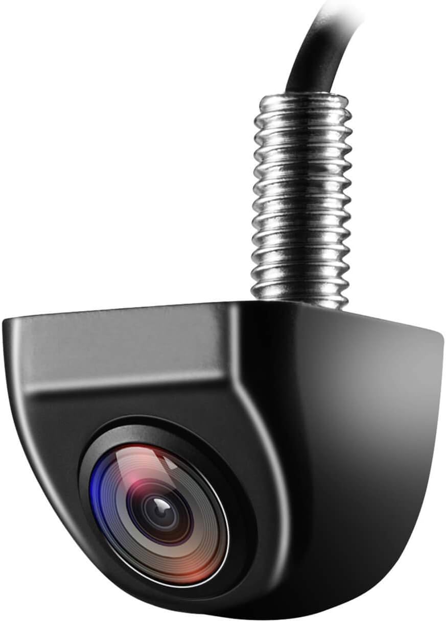 Backup/Front View Camera,IP69K Waterproof Great Night Vision HD and Super Wide Angle Metal OEM Style Reverse Rear View Backup Camera for Cars Pickup Trucks SUVs RVs Vans (Black)