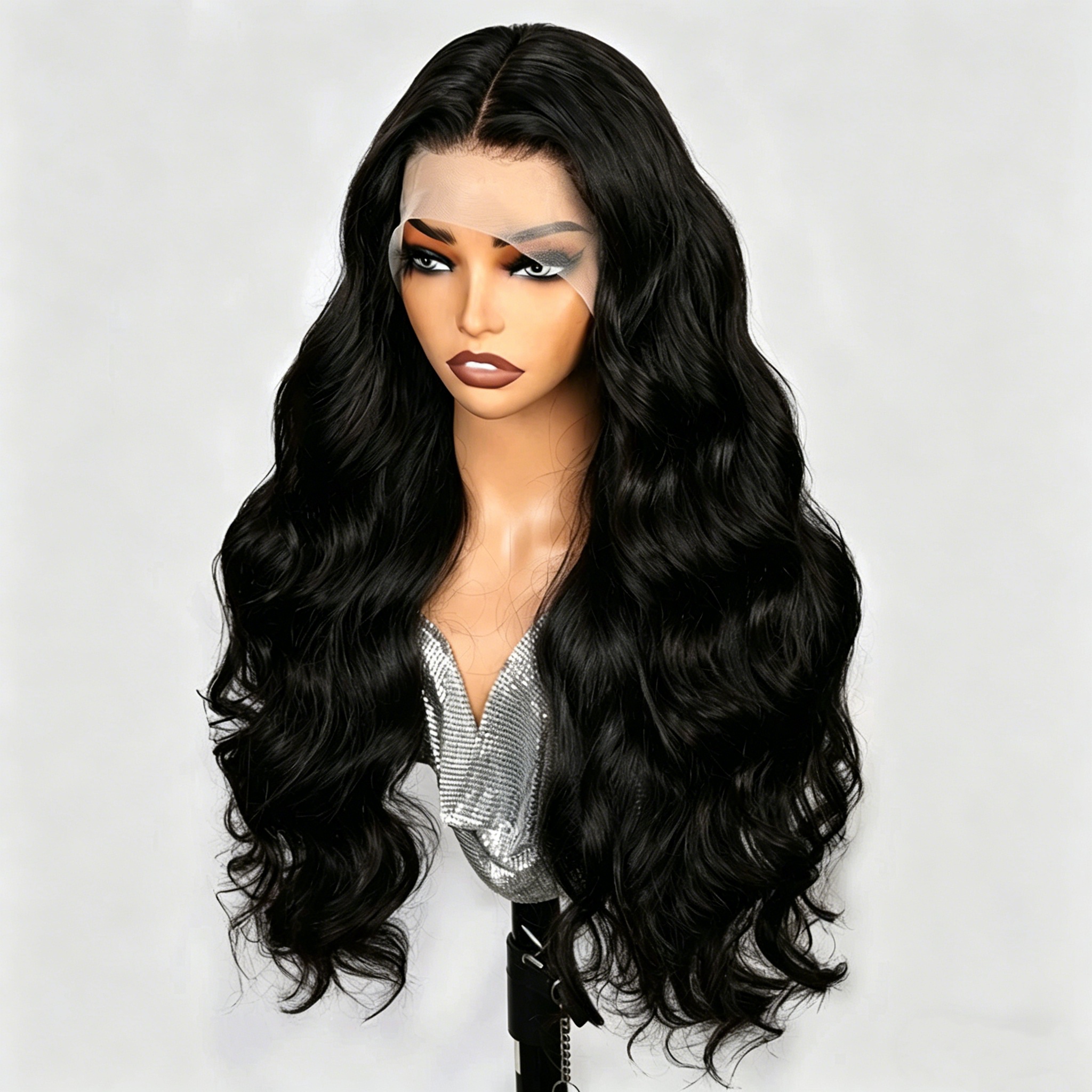 15A 200% SDD Super Double Drawn Remy Human Hair 13x4 Lace Front Wig for Women Natural Black Body Wave WIGLTD