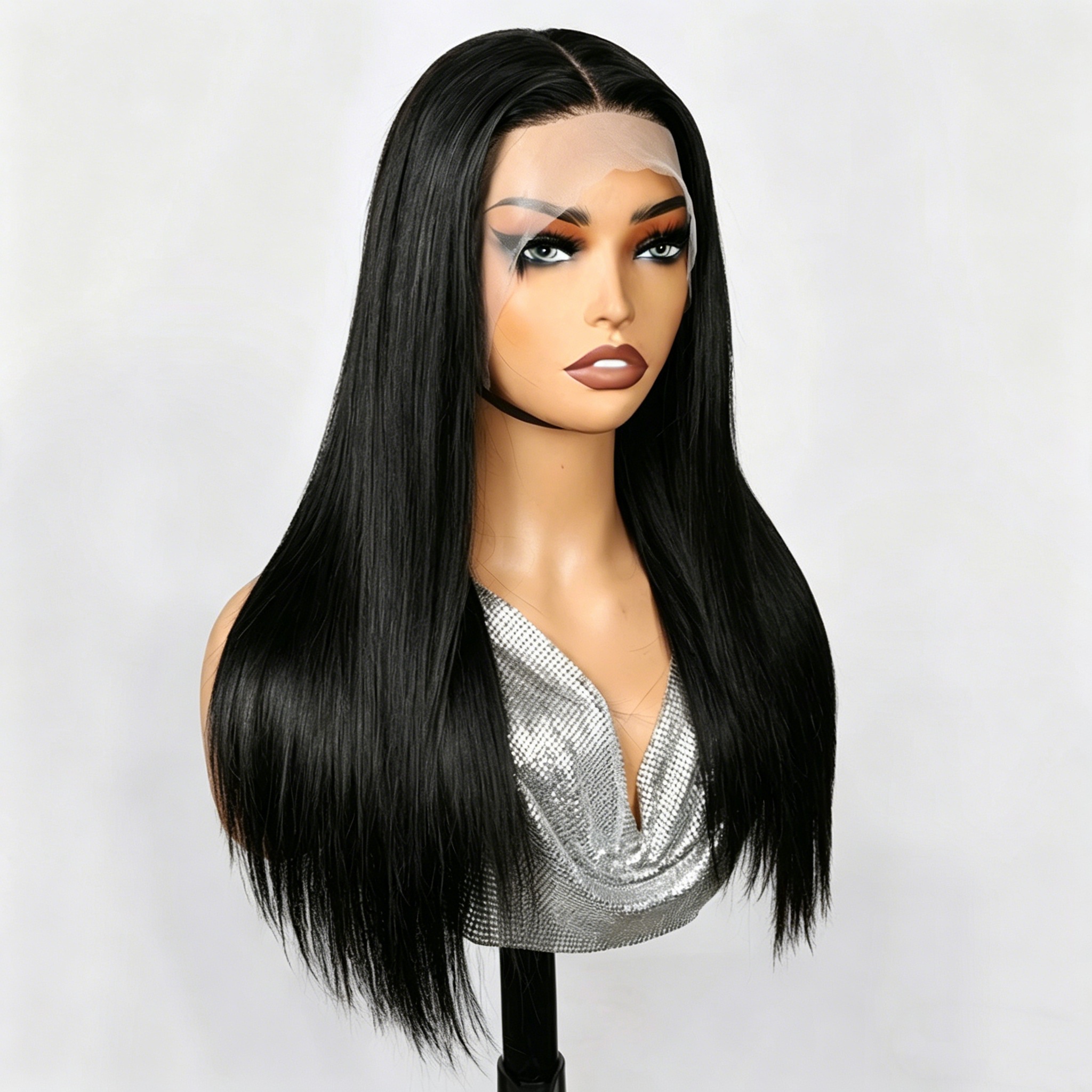 15A 200% SDD Super Double Drawn Remy Human Hair 13x4 Lace Front Wig for Women Natural Black Straight WIGLTD