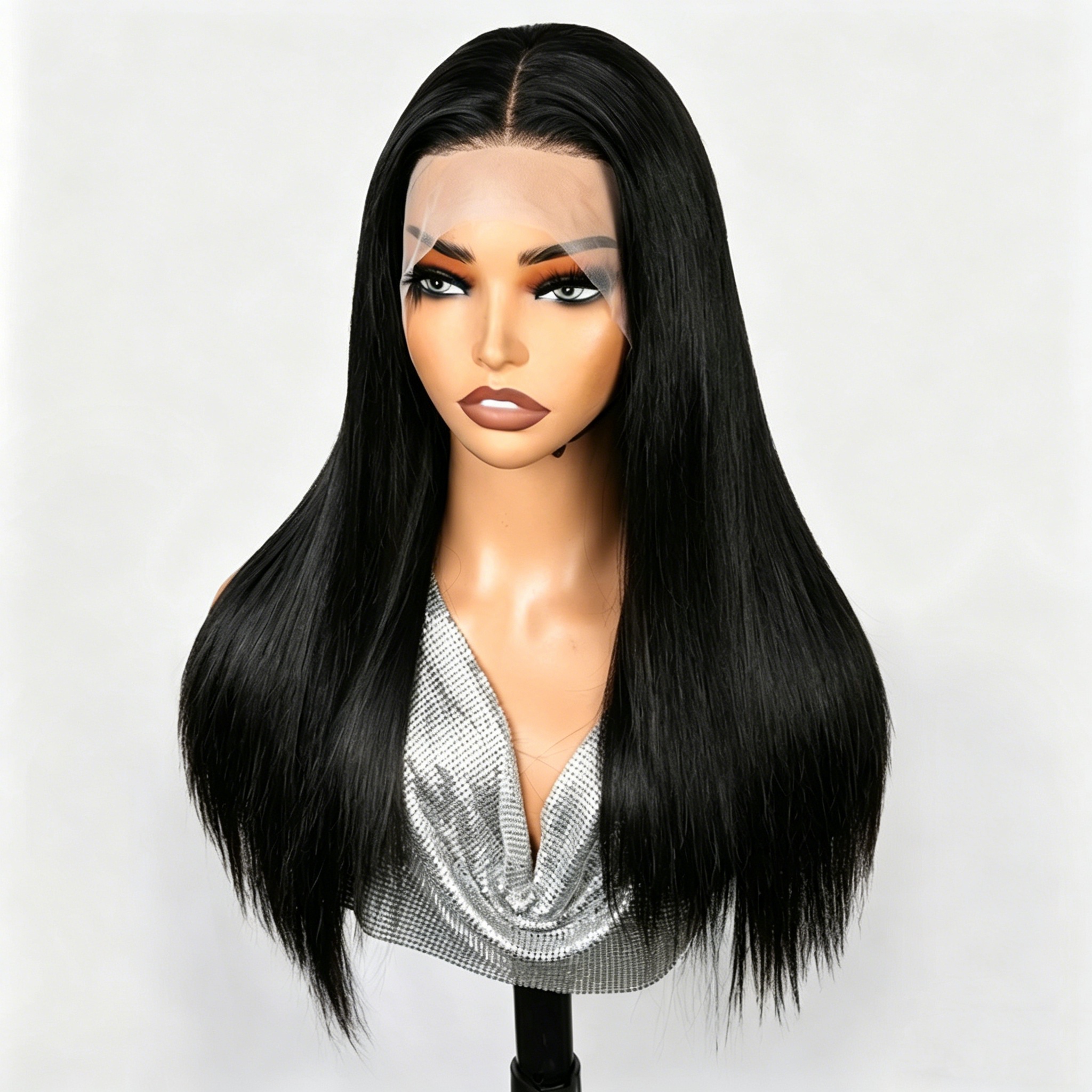 15A 200% SDD Super Double Drawn Remy Human Hair 13x4 Lace Front Wig for Women Natural Black Straight WIGLTD