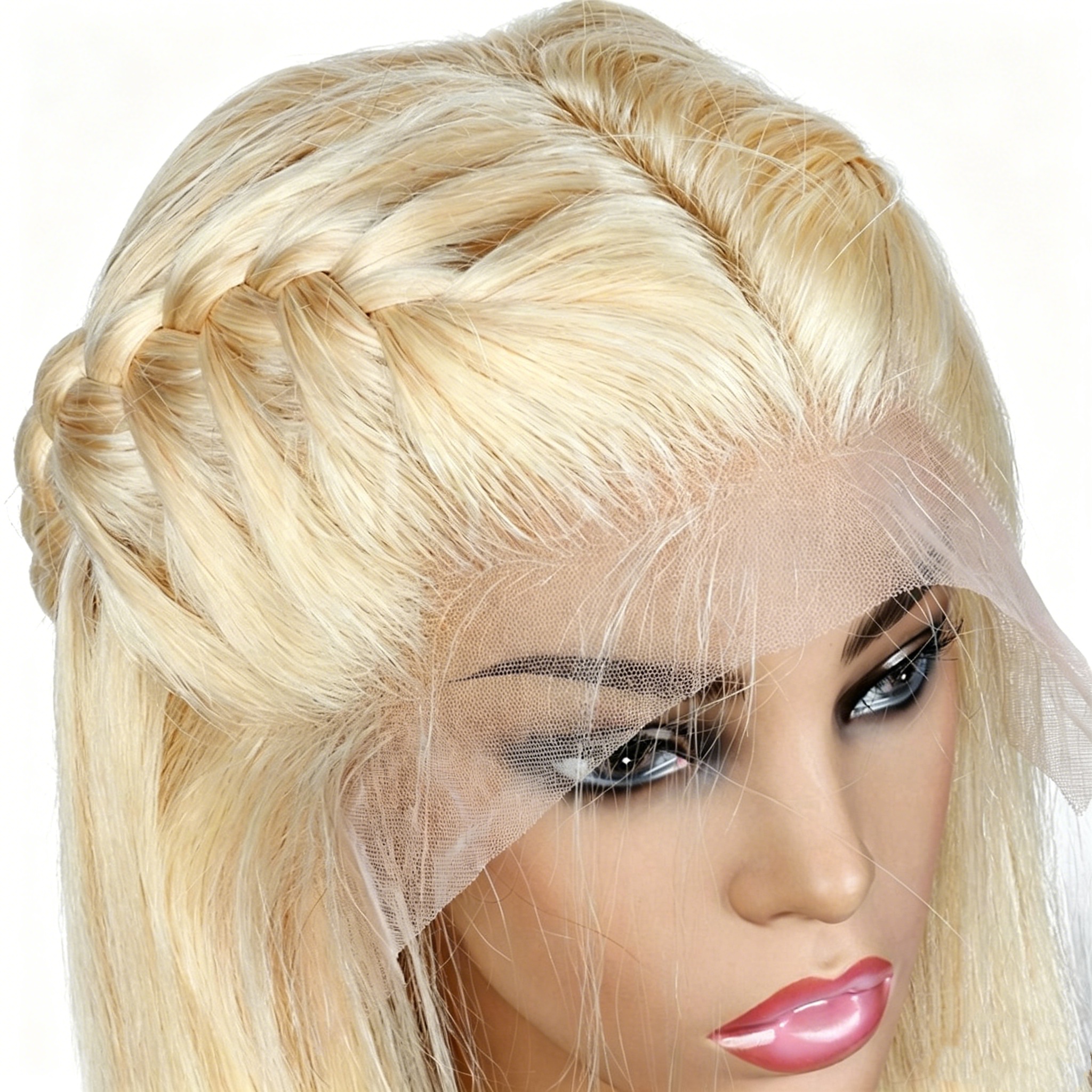 15A 200% Density Remy Human Hair 13x6 Lace Front Wig for Women Straight 613 Honey Blonde WIGLTD