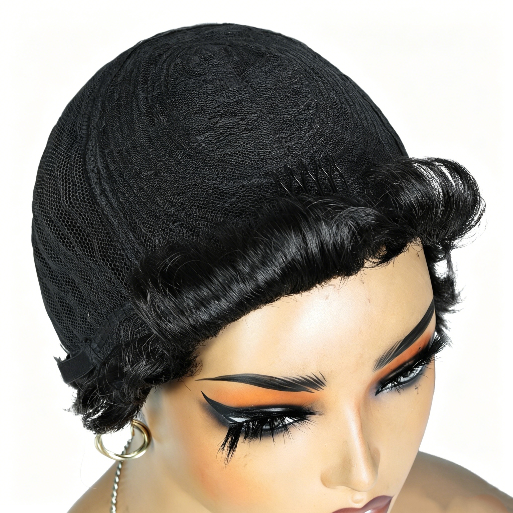 Remy Human Hair Short PIXIE Wig Full Machine Made Natural Black 99J Burgundy Orange Brown Chocolate WIGLTD