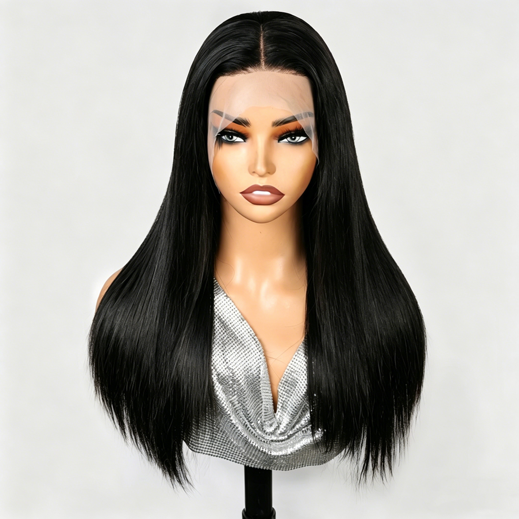 15A 200% SDD Super Double Drawn Remy Human Hair 13x4 Lace Front Wig for Women Natural Black Straight WIGLTD