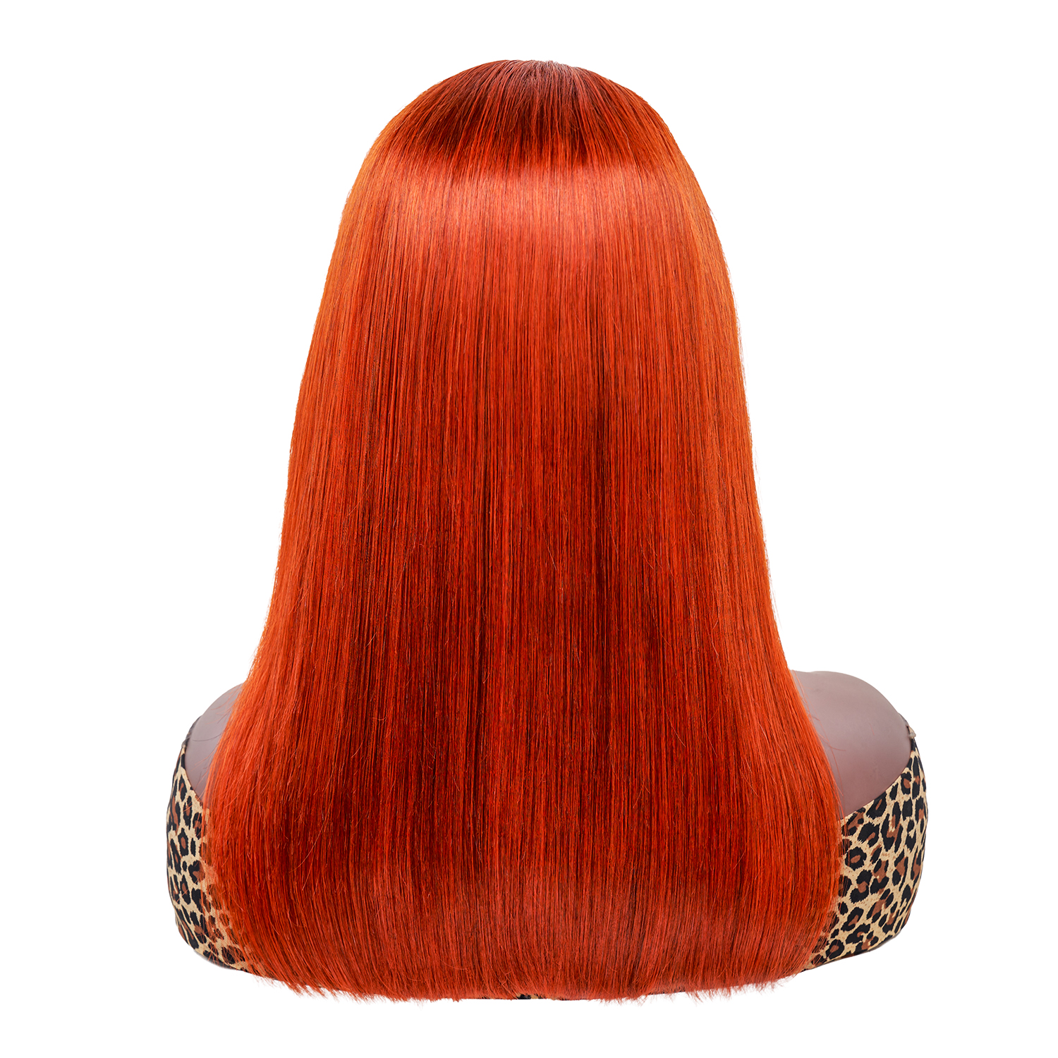 15A 180% Straight Remy Human Hair 2x6 4x4 5x5 13x4 13x6 Lace Closure Front Short Bob Wig for Women Orange Color WIGLTD