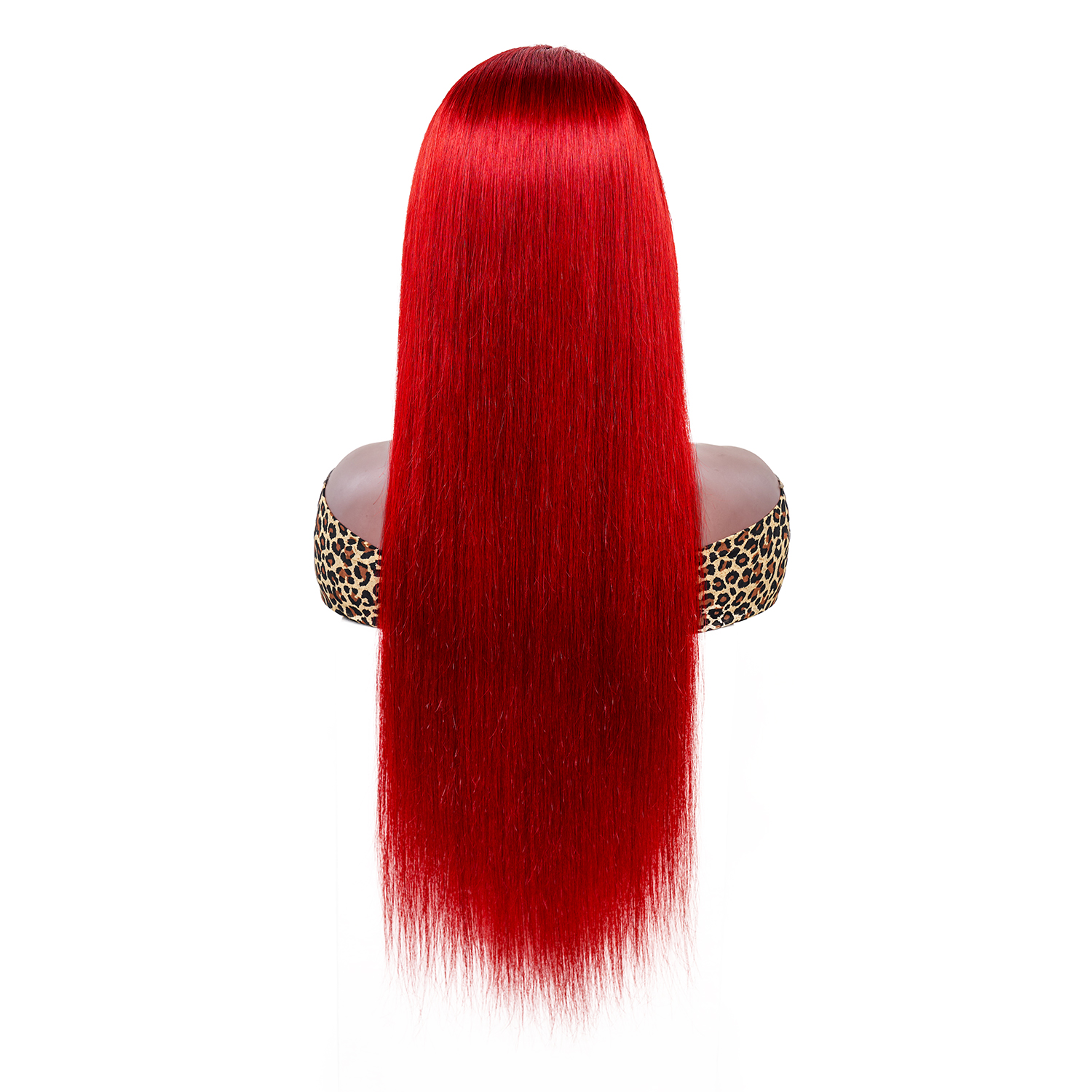 15A 180% Straight Remy Human Hair 2x6 4x4 5x5 13x4 13x6 Lace Closure Front Wig for Women Red Color WIGLTD