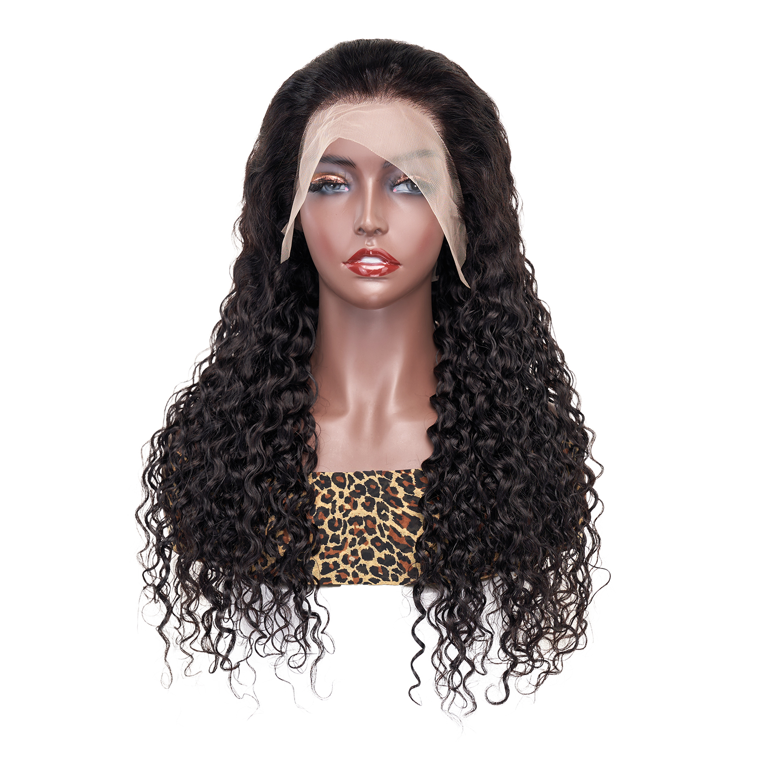 15A 180% Jerry Curly Curl Remy Human Hair 2x6 4x4 5x5 13x4 13x6 Lace Closure Front Wig for Women Natural Black Color WIGLTD