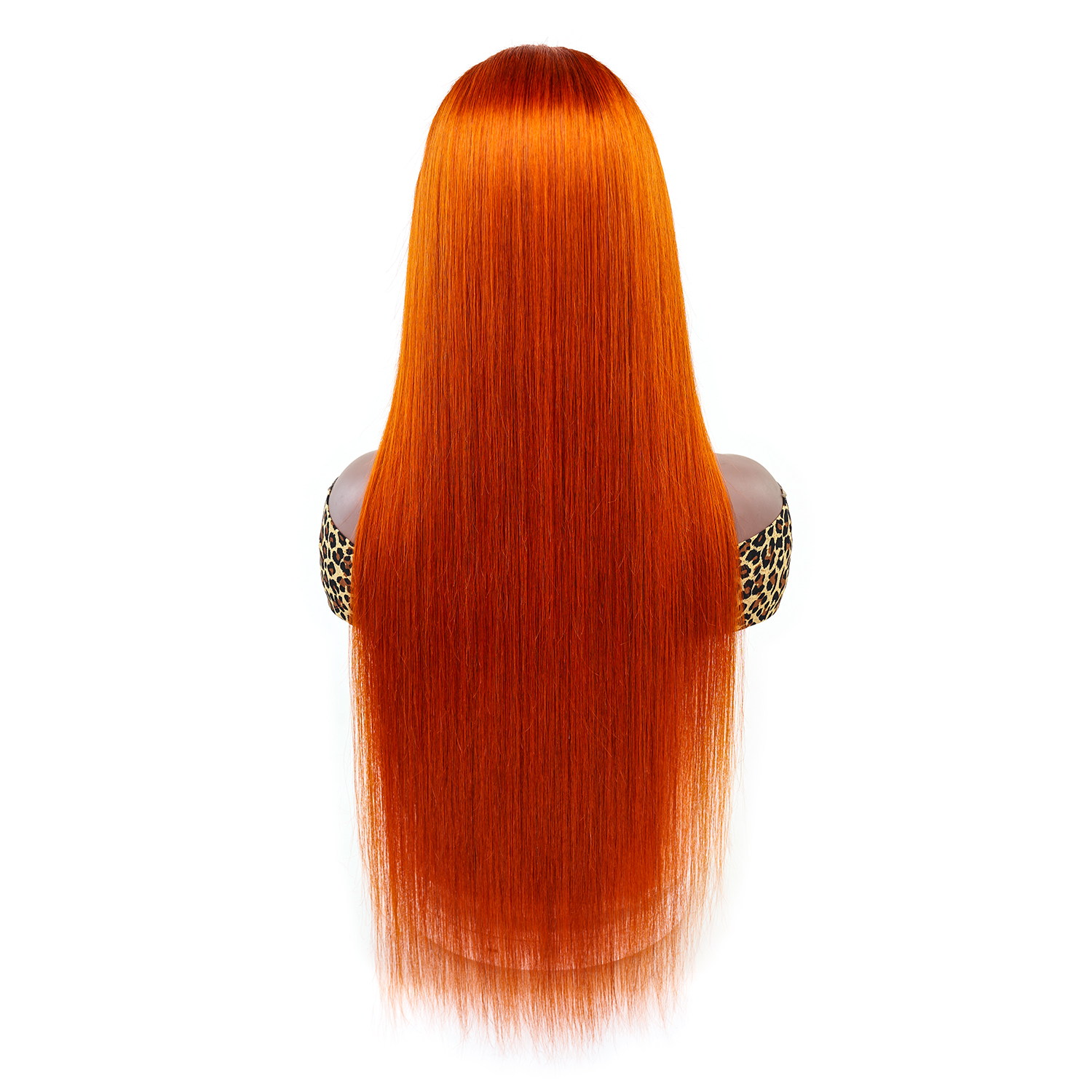 15A 180% Straight Remy Human Hair 2x6 4x4 5x5 13x4 13x6 Lace Closure Front Wig for Women Orange Color WIGLTD