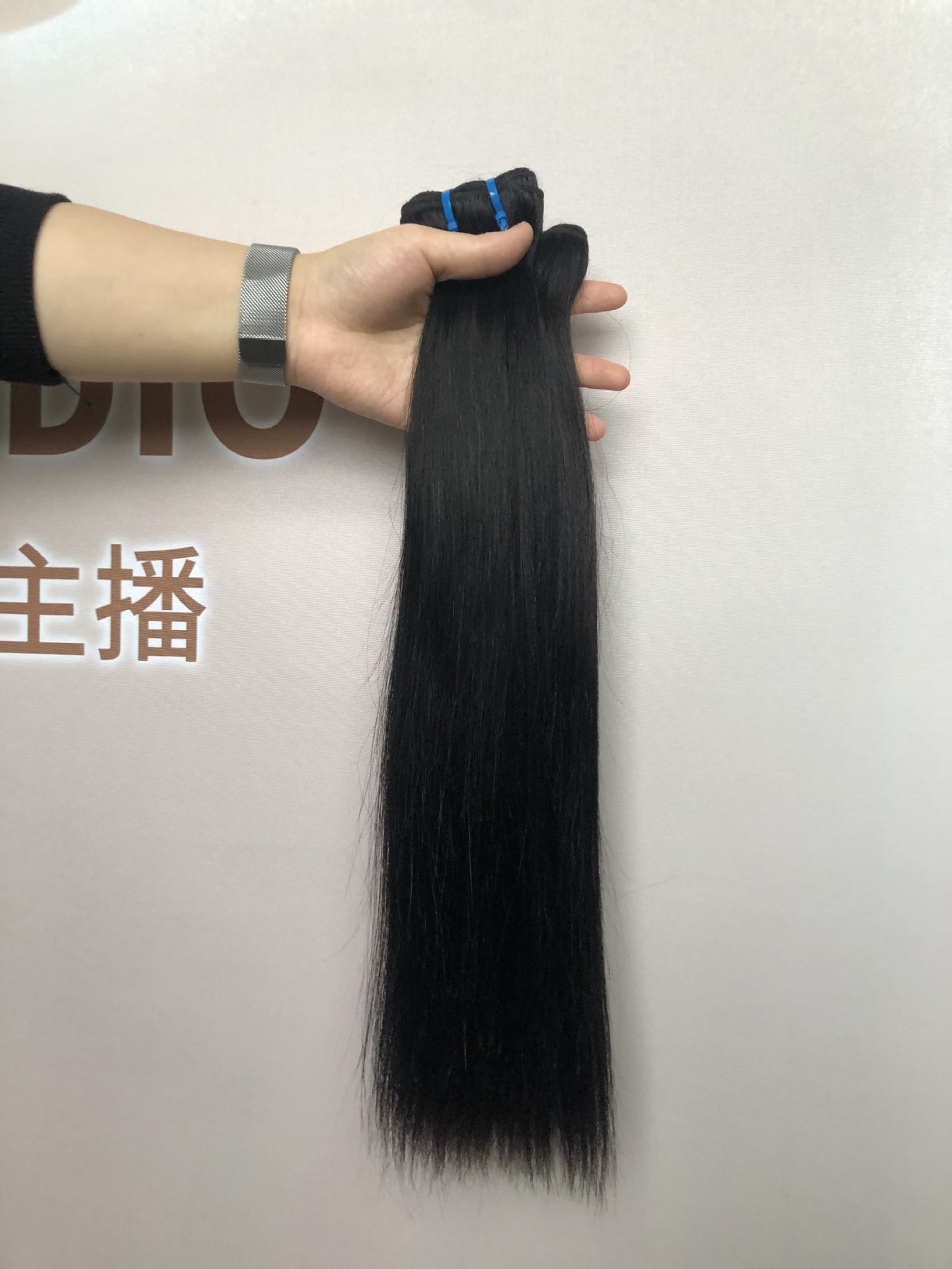 12A Double Drawn Remy Human Weaving Hair Bundle Natural Black Straight WIG.LTD