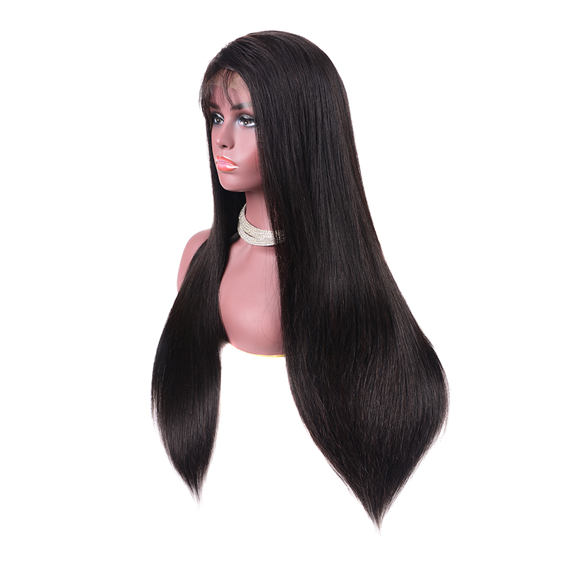 200% SDD Super Double Drawn Remy Human Hair 13x4 Lace Front Wig for Women Natural Black Straight WIGLTD